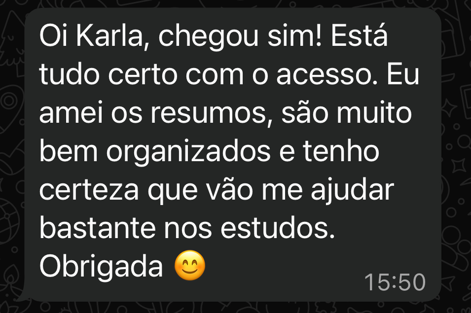Depoimento de aluno