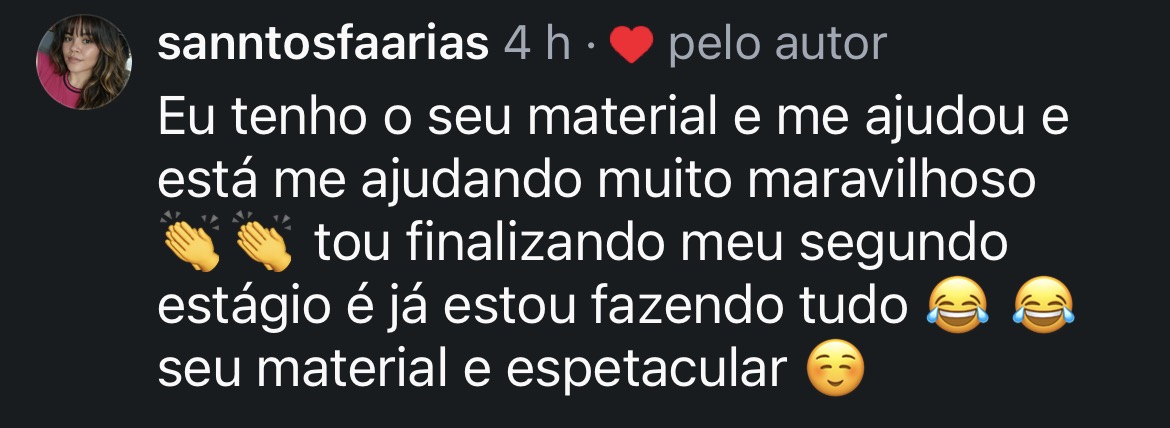 Depoimento de aluno