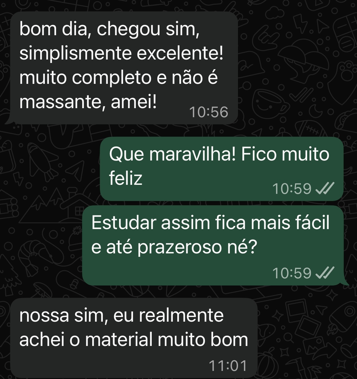 Depoimento de aluno