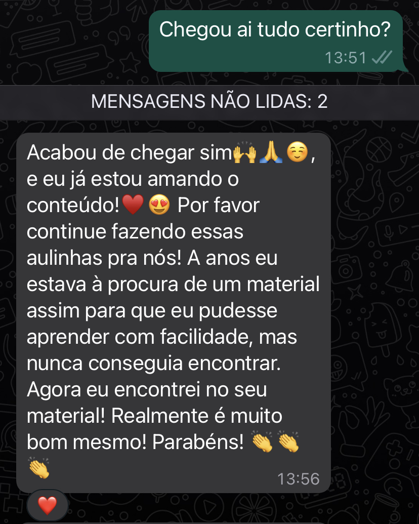 Depoimento de aluno