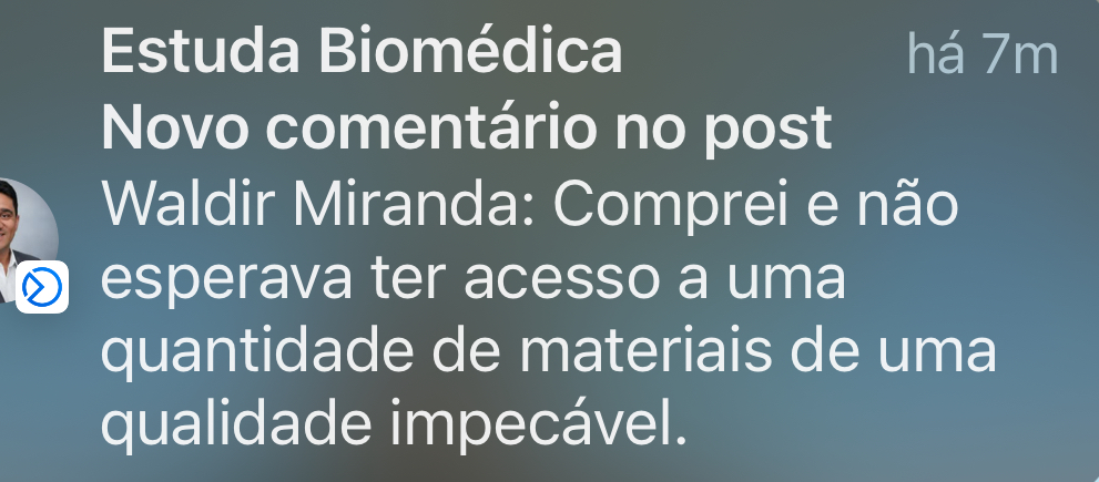 Depoimento de aluno