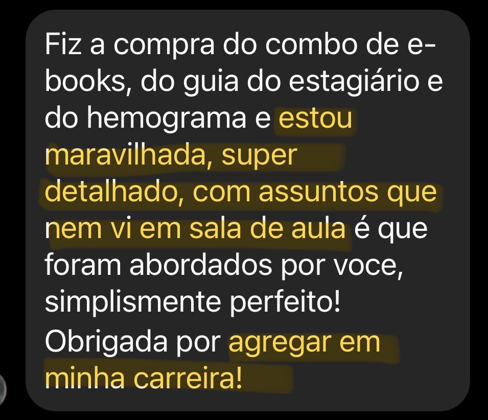 Depoimento de aluno