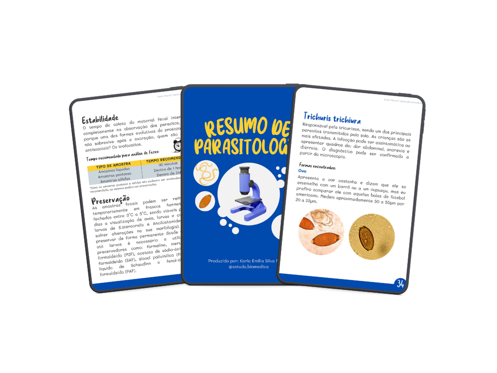 Resumo de Parasitologia, e-book